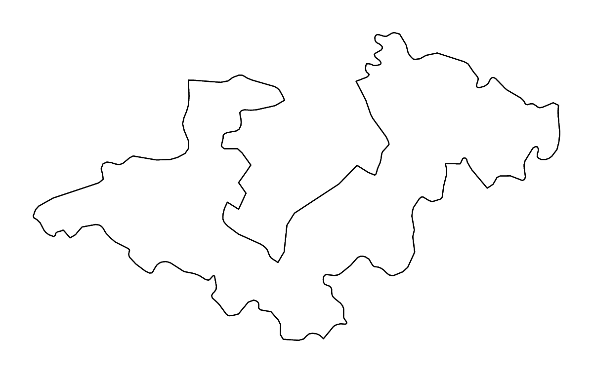 Mapa de contorno de Zagreb (condado), Croatia con ríos.