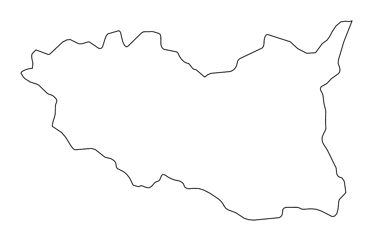 Mapa de contorno de Pardubice, Czech Republic con ríos.