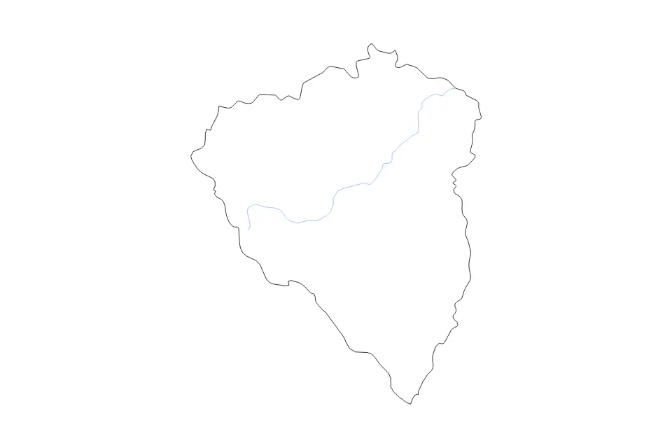 Carte de Plzeň-, Czech Republic de type contour et rivières pour Europe, montrant contour et rivières avec des limites nettes.