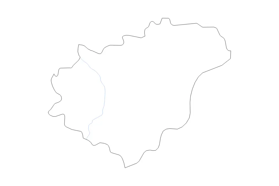 Mapa de Zlín, Czech Republic de tipo contorno y ríos para Europa, con contorno y ríos con límites limpios.