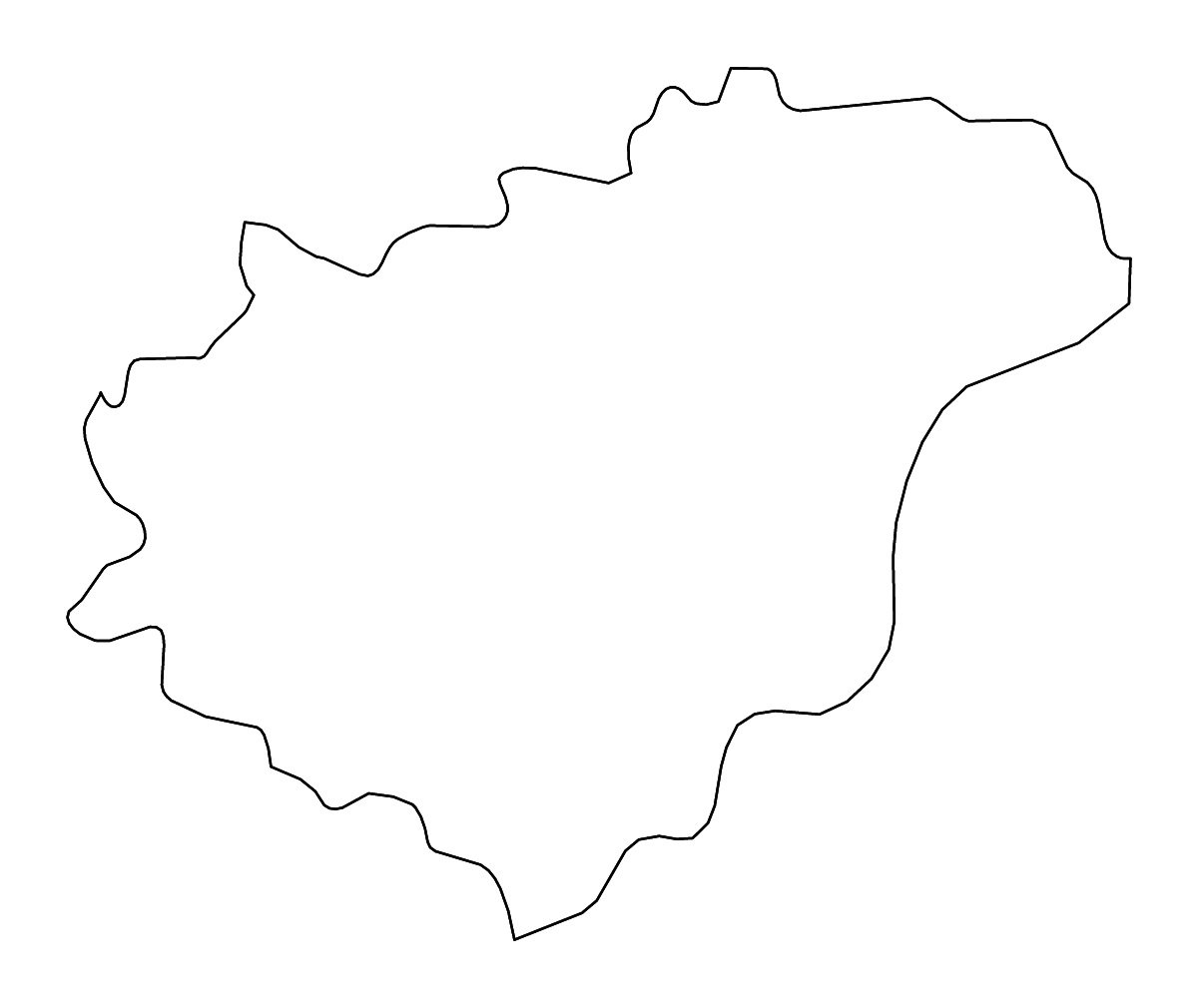 Mapa de contorno de Zlín, Czech Republic con ríos.
