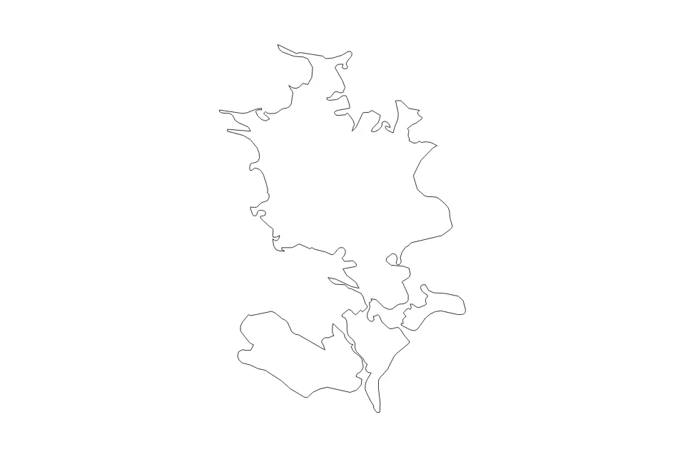Carte de Zealand, Denmark de type contour pour Europe, montrant contour avec des limites nettes.