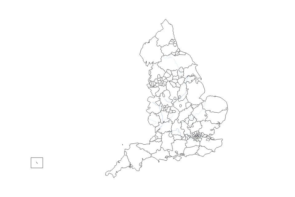 Vista previa del mapa de contorno de England