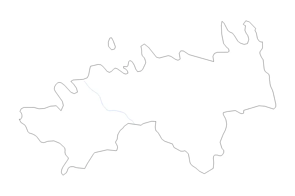 Outline map of Harju County, Estonia with subdivision borders and rivers.