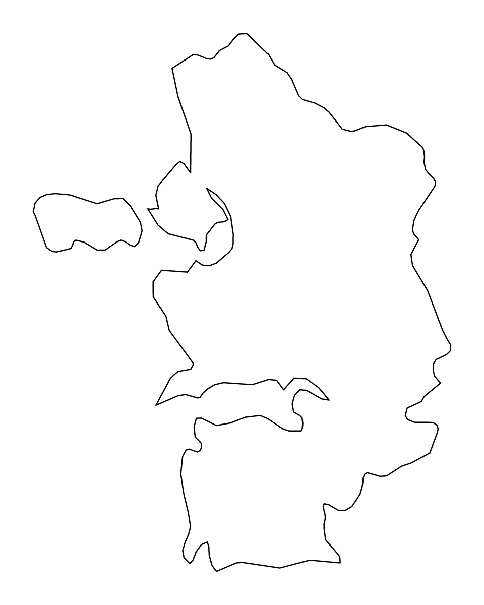 Carte de contour de Lääne, Estonia.