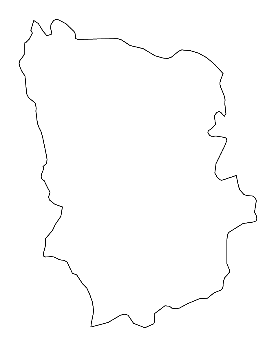 Carte de contour de Lääne-Viru, Estonia avec rivières.