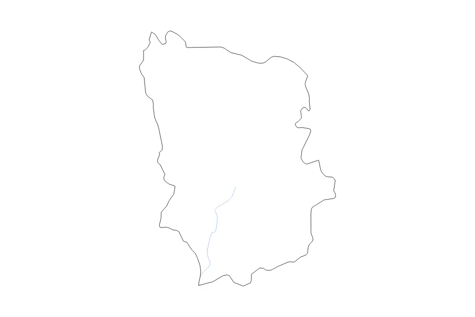Carte de Lääne-Viru, Estonia de type contour et rivières pour Europe, montrant contour et rivières avec des limites nettes.