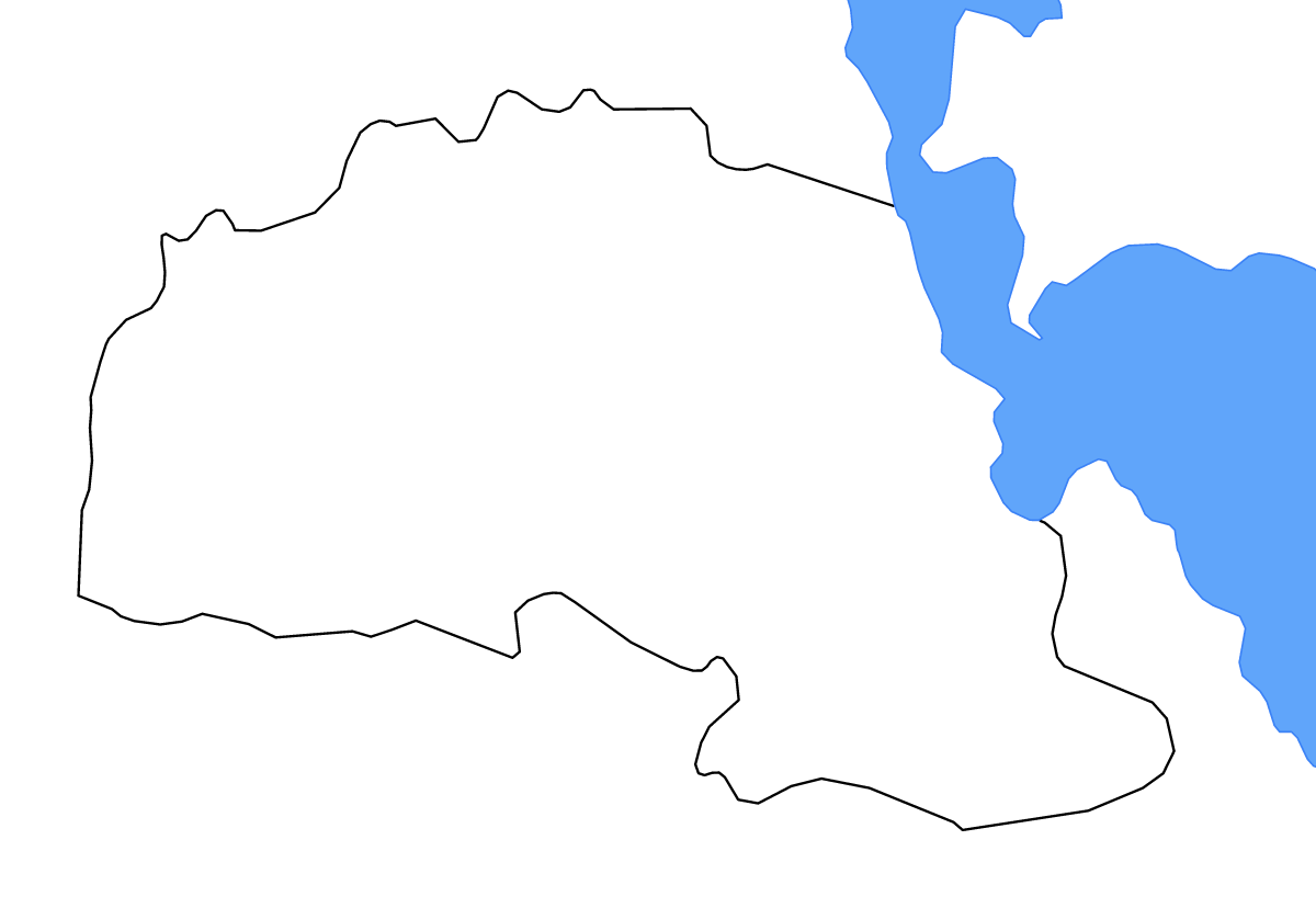 Mapa de contorno de Põlva, Estonia con lagos.