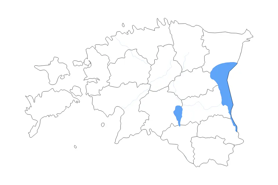 Vista previa del mapa de contorno de Estonia