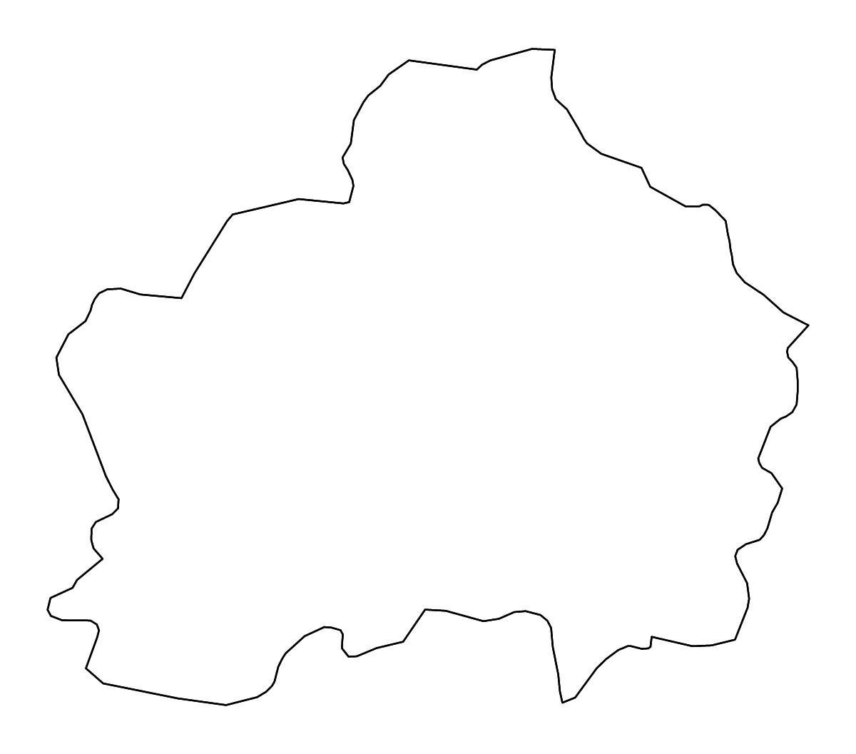 Mapa de contorno de Rapla, Estonia con ríos.