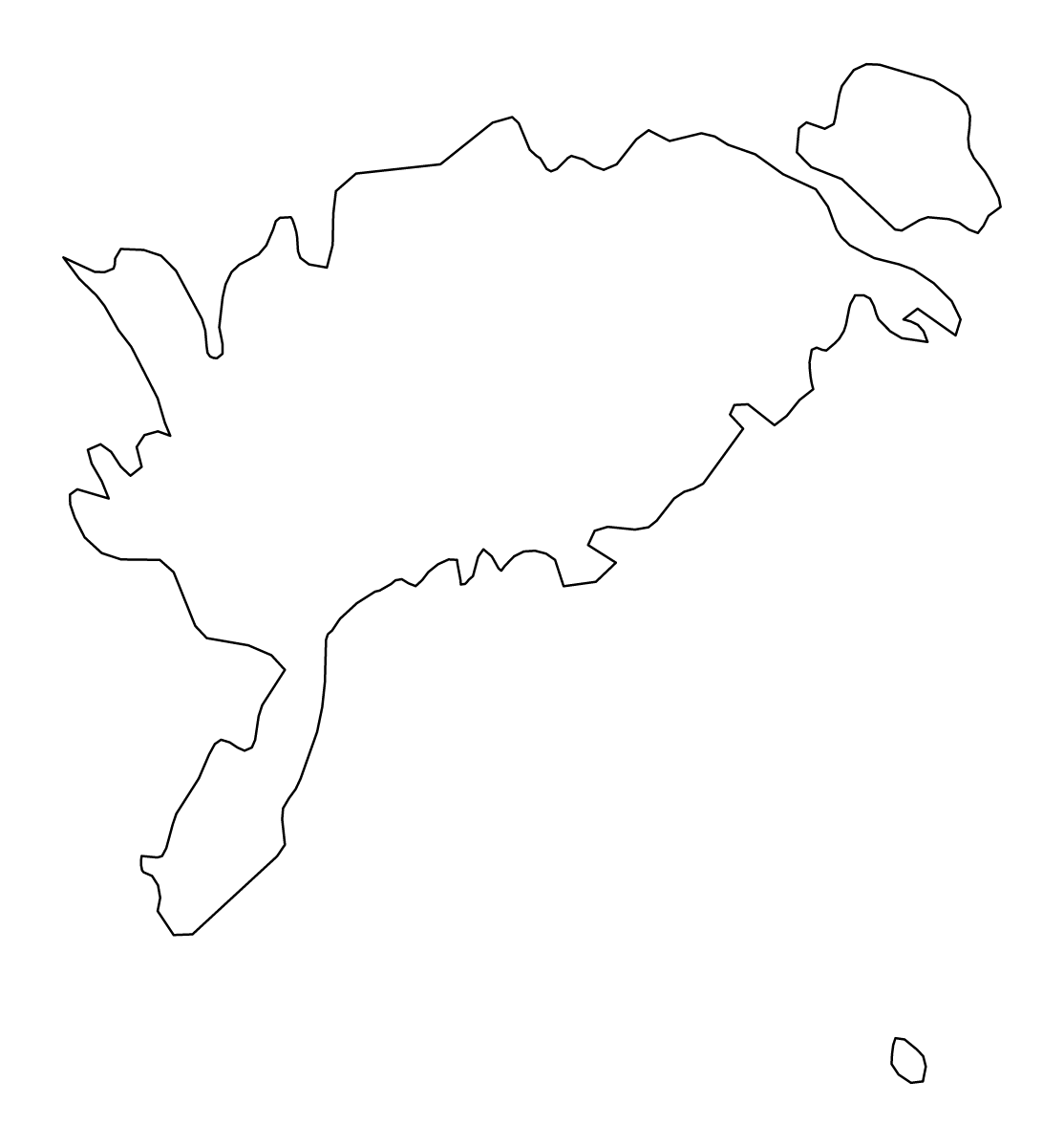 Mapa de contorno de Saare, Estonia.