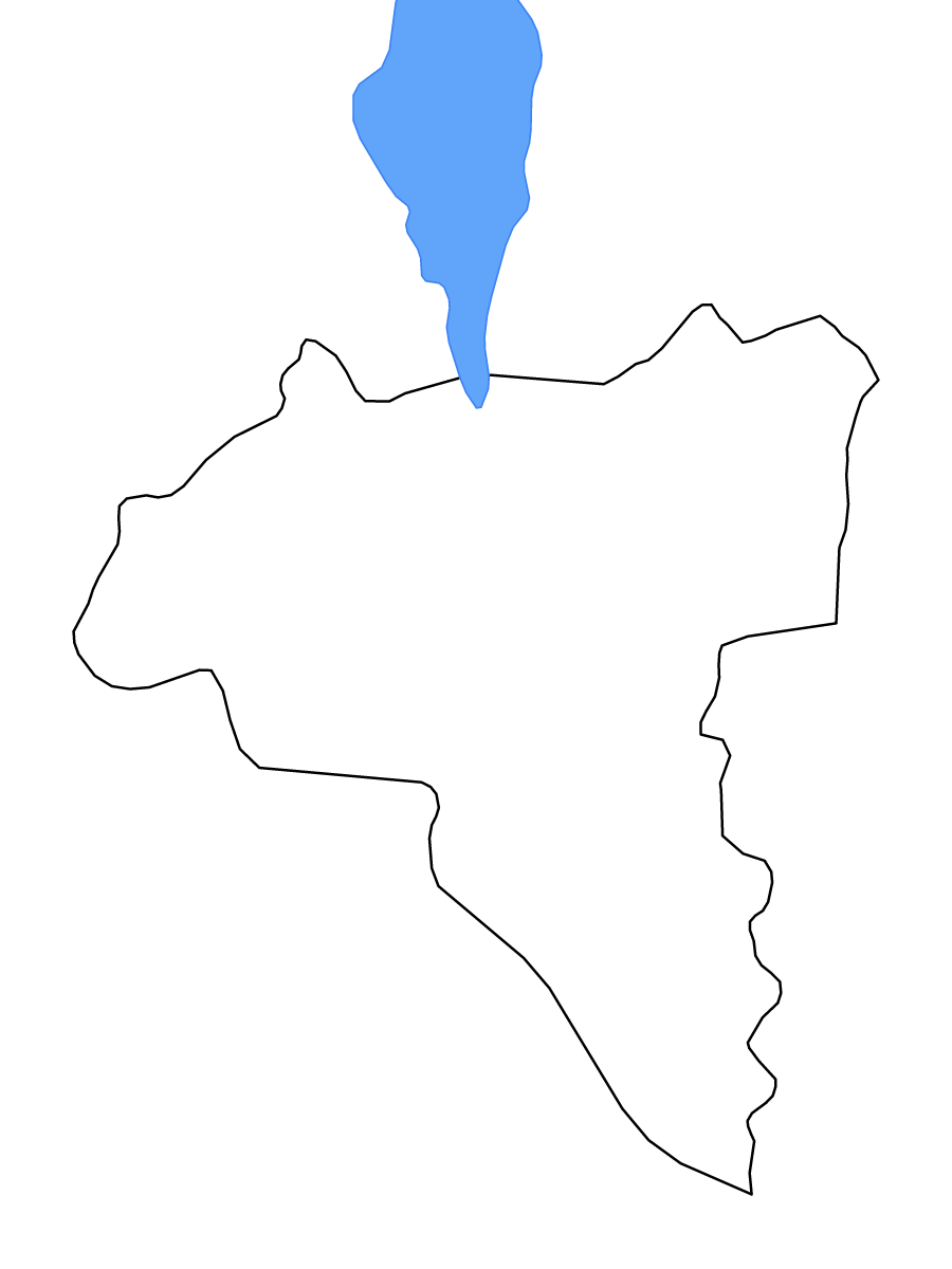 Mapa de contorno de Valga, Estonia con lagos y ríos.
