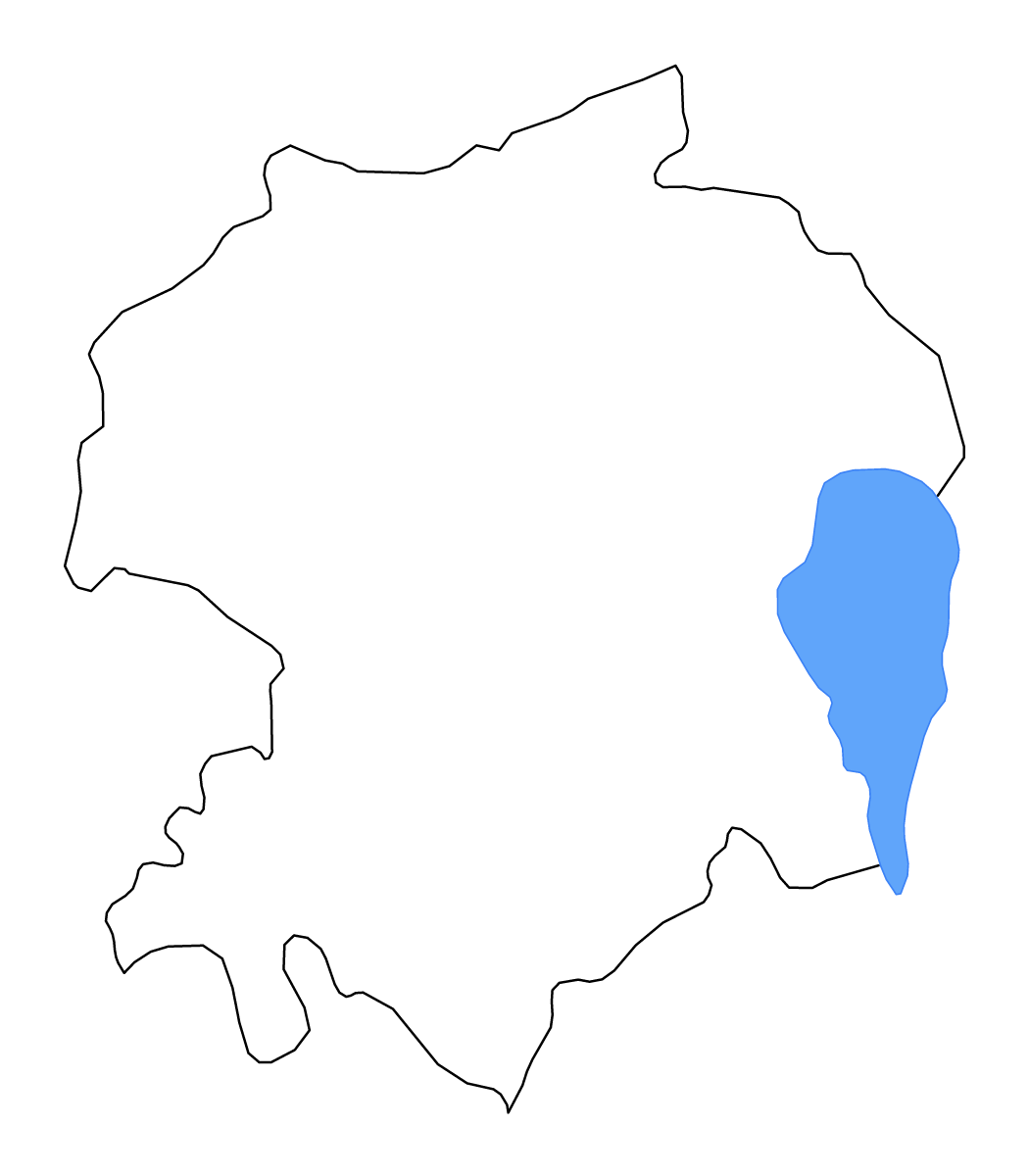 Mapa de contorno de Viljandi, Estonia con lagos y ríos.