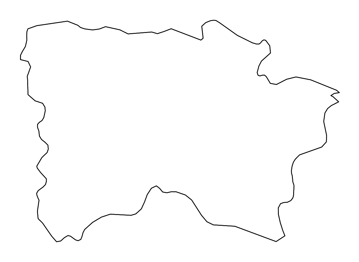 Mapa de contorno de Võru, Estonia con ríos.