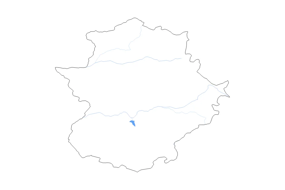 Aperçu de la carte de contour de Extremadura