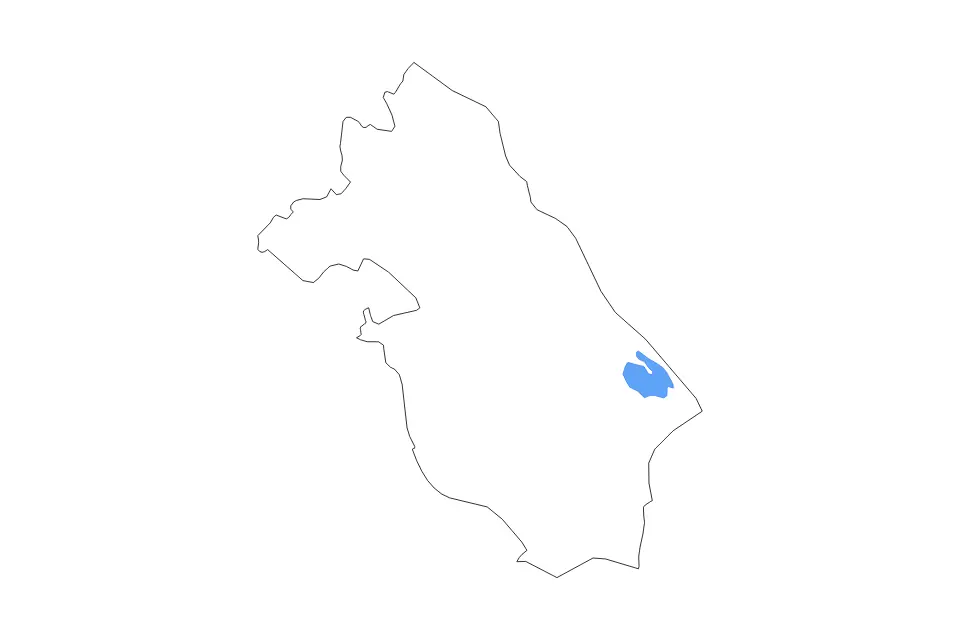 Mapa de Central Ostrobothnia, Finland de tipo contorno y lagos para Europa, con contorno y lagos con elementos de agua como Lestijärvi.