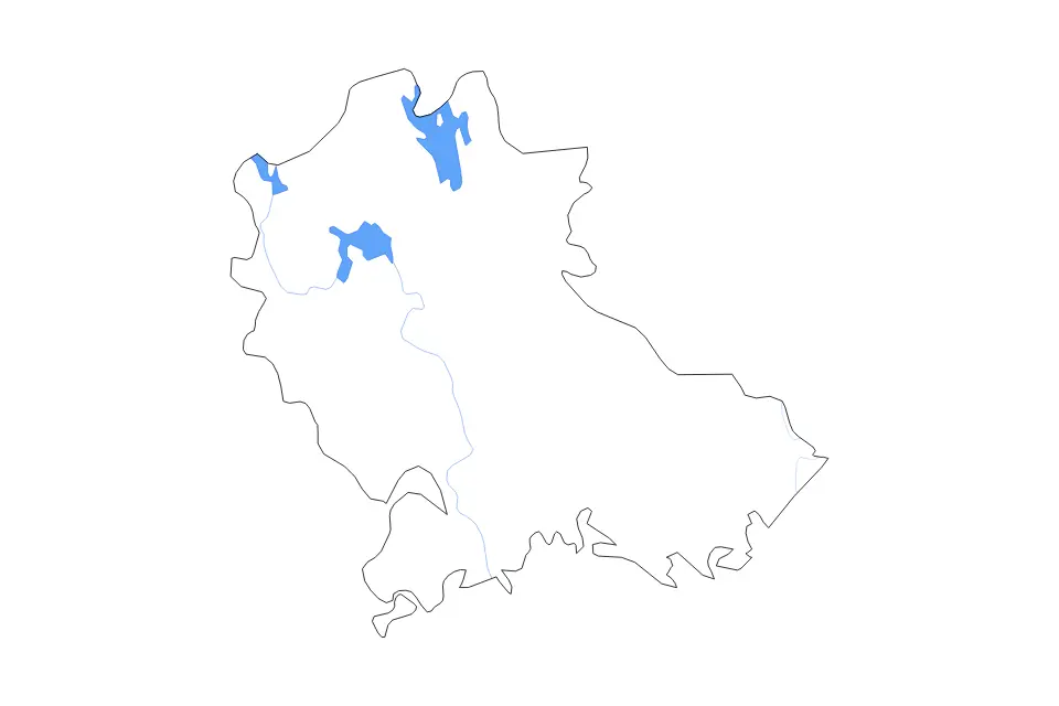 Mapa de Kymenlaakso, Finland de tipo contorno, lagos y ríos para Europa, con contorno, lagos y ríos con elementos de agua como Vuohijärvi, Konnivesi y Pyhäjärvi.