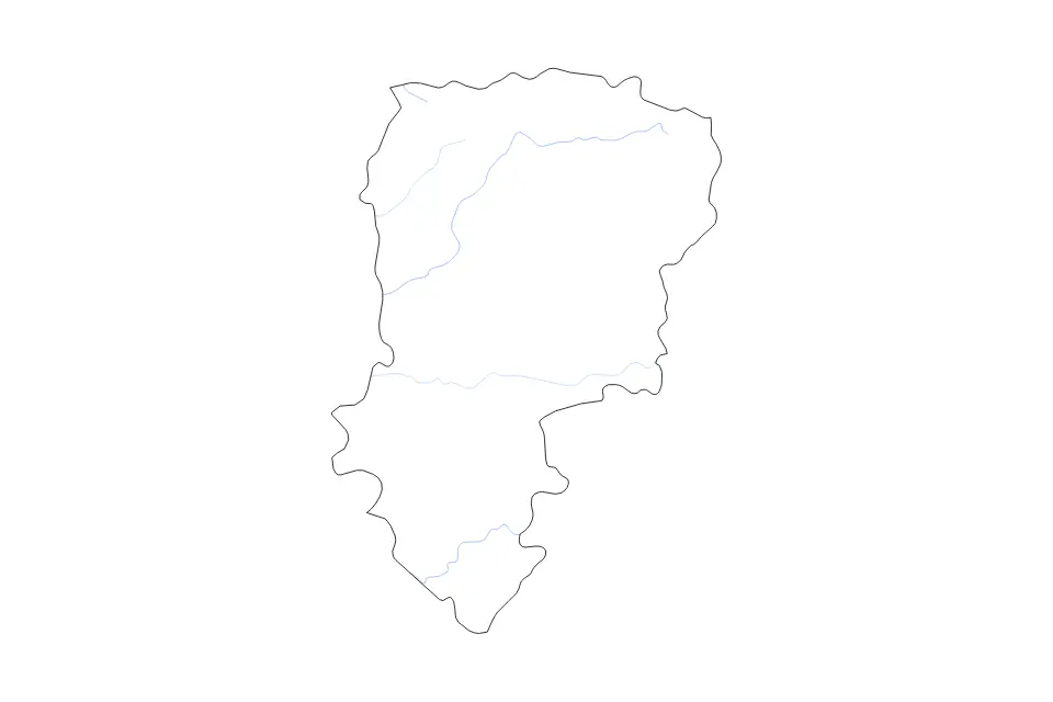 Mapa de Aisne, France de tipo contorno y ríos para Europa, con contorno y ríos con límites limpios.