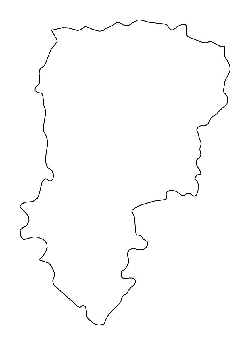 Outline map of Aisne Metropolitan department, France with rivers.