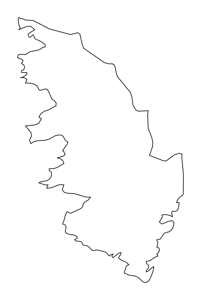 Outline map of Corse-du-Sud Metropolitan department, France.