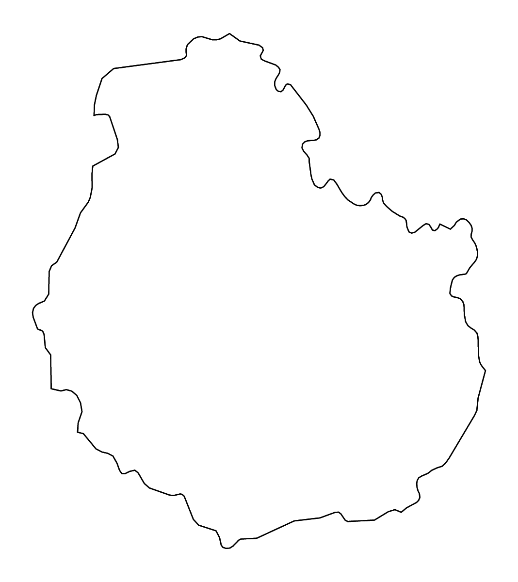 Outline map of Côte-d’Or Metropolitan department, France with rivers.