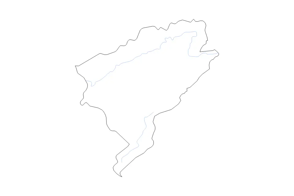 Mapa de Doubs, France de tipo contorno y ríos para Europa, con contorno y ríos con límites limpios.