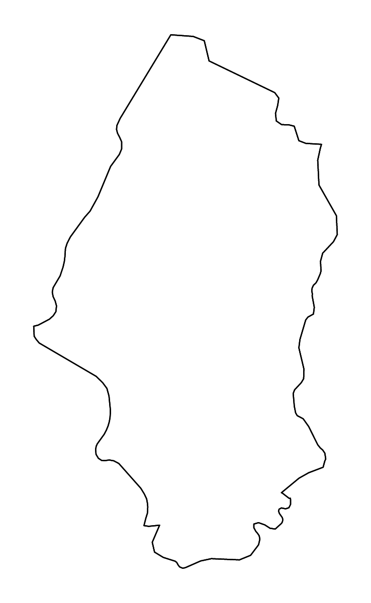 Outline map of Haut-Rhin Metropolitan department, France with rivers.