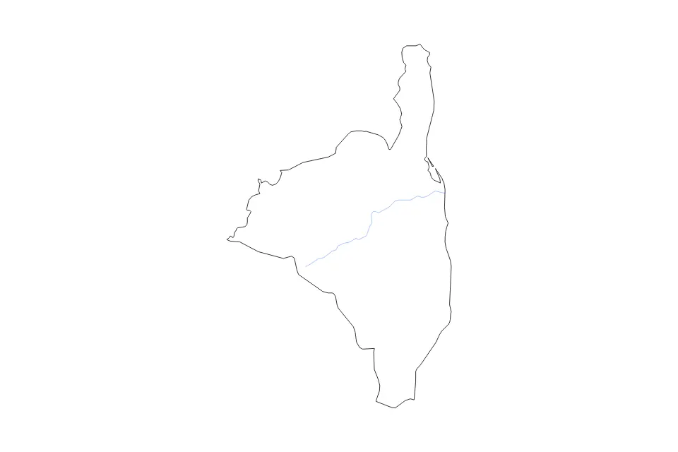 Aperçu de la carte de contour de Haute-Corse