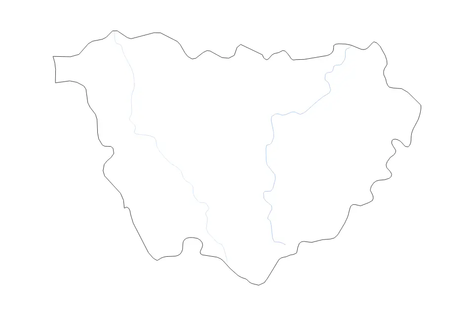 Carte de Haute-Loire, France de type contour et rivières pour Europe, montrant contour et rivières avec des limites nettes.