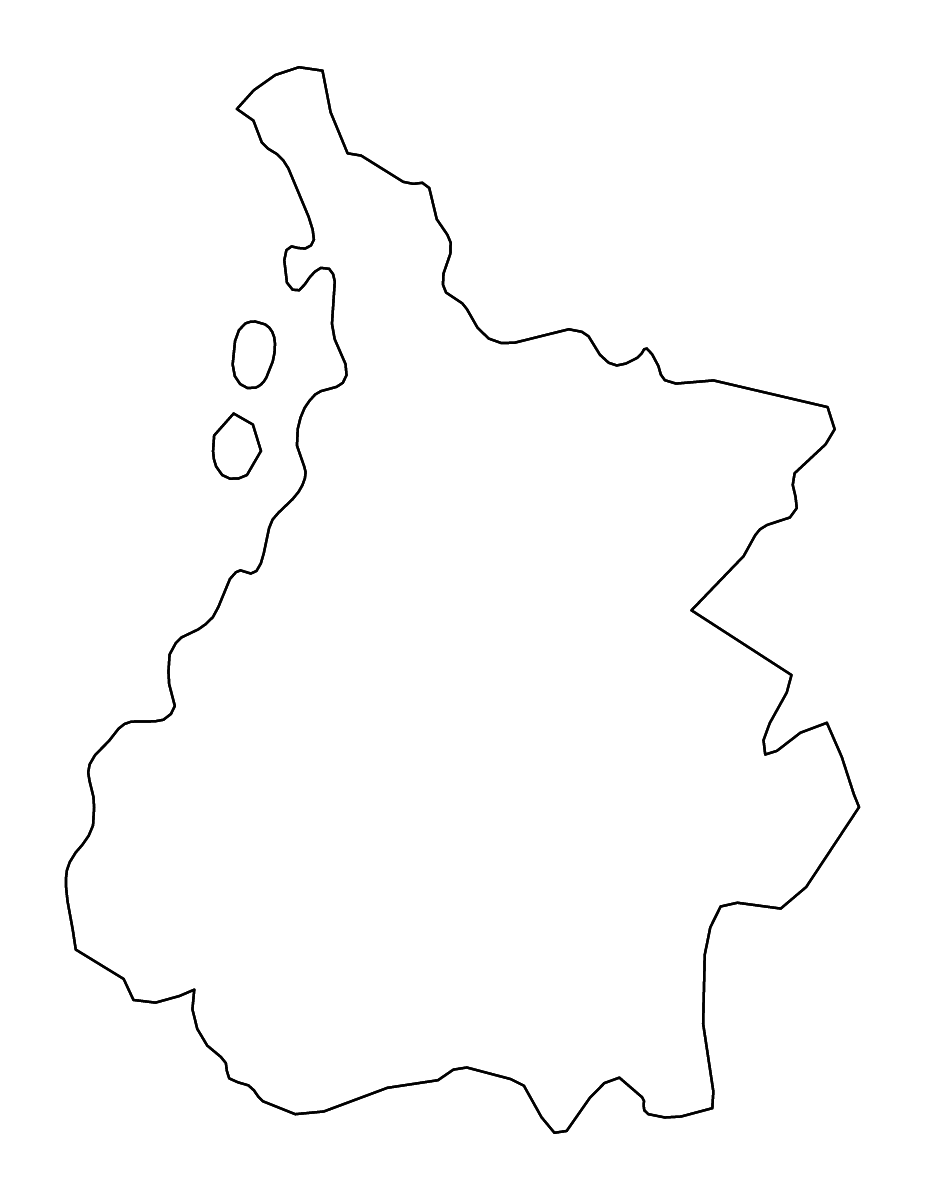 Outline map of Hautes-Pyrénées Metropolitan department, France with rivers.