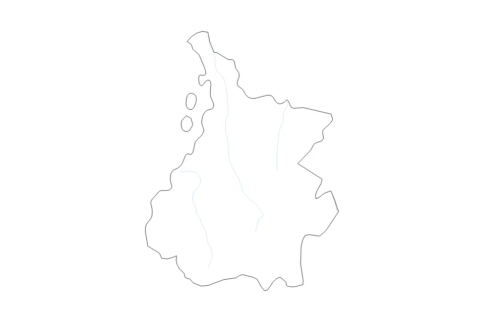 Mapa de Hautes-Pyrénées, France de tipo contorno y ríos para Europa, con contorno y ríos con límites limpios.