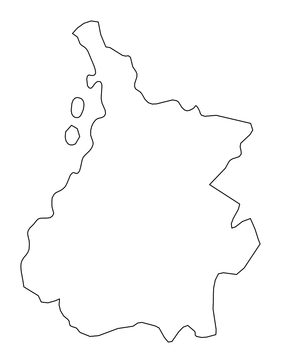 Outline map of Hautes-Pyrénées Metropolitan department, France with rivers.