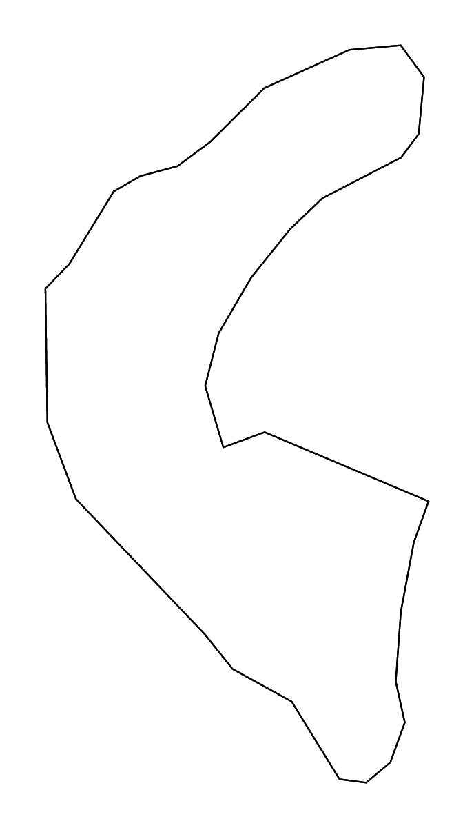 Outline map of Hauts-de-Seine Metropolitan department, France with rivers.