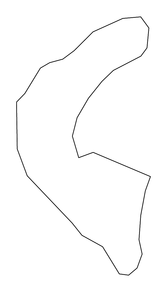 Outline map of Hauts-de-Seine Metropolitan department, France with rivers.