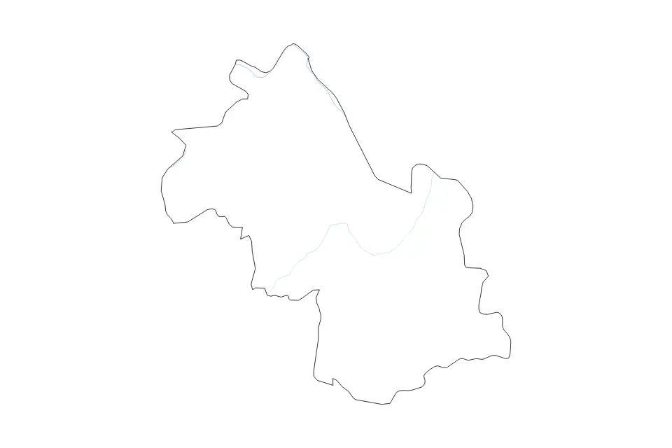 Mapa de Isère, France de tipo contorno y ríos para Europa, con contorno y ríos con límites limpios.