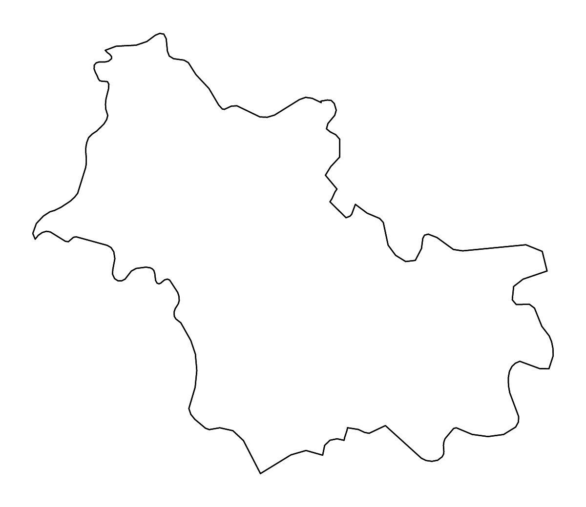 Carte de contour de Loir-et-Cher, France avec rivières.