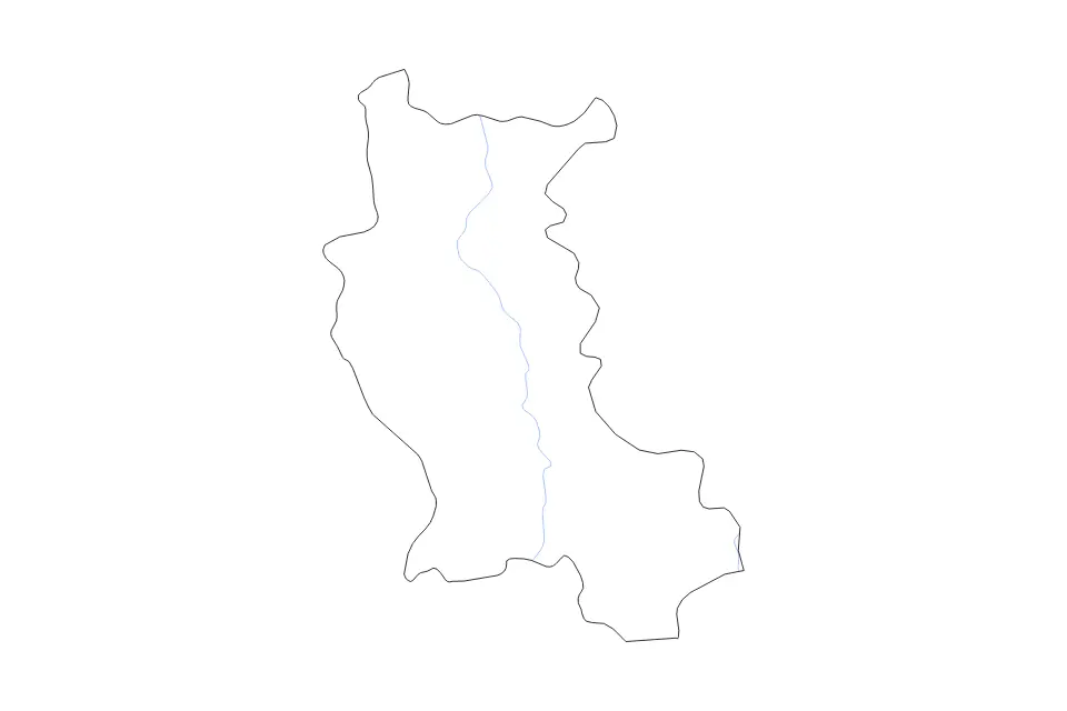 Carte de Loire, France de type contour et rivières pour Europe, montrant contour et rivières avec des limites nettes.