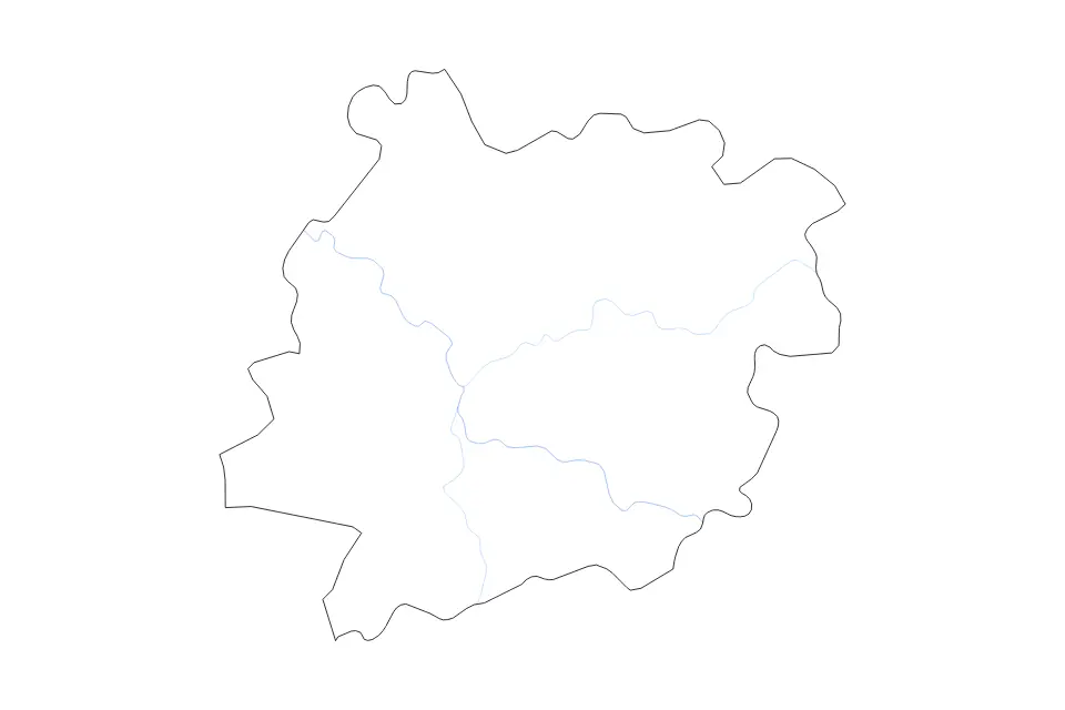 Mapa de Lot-et-Garonne, France de tipo contorno y ríos para Europa, con contorno y ríos con límites limpios.
