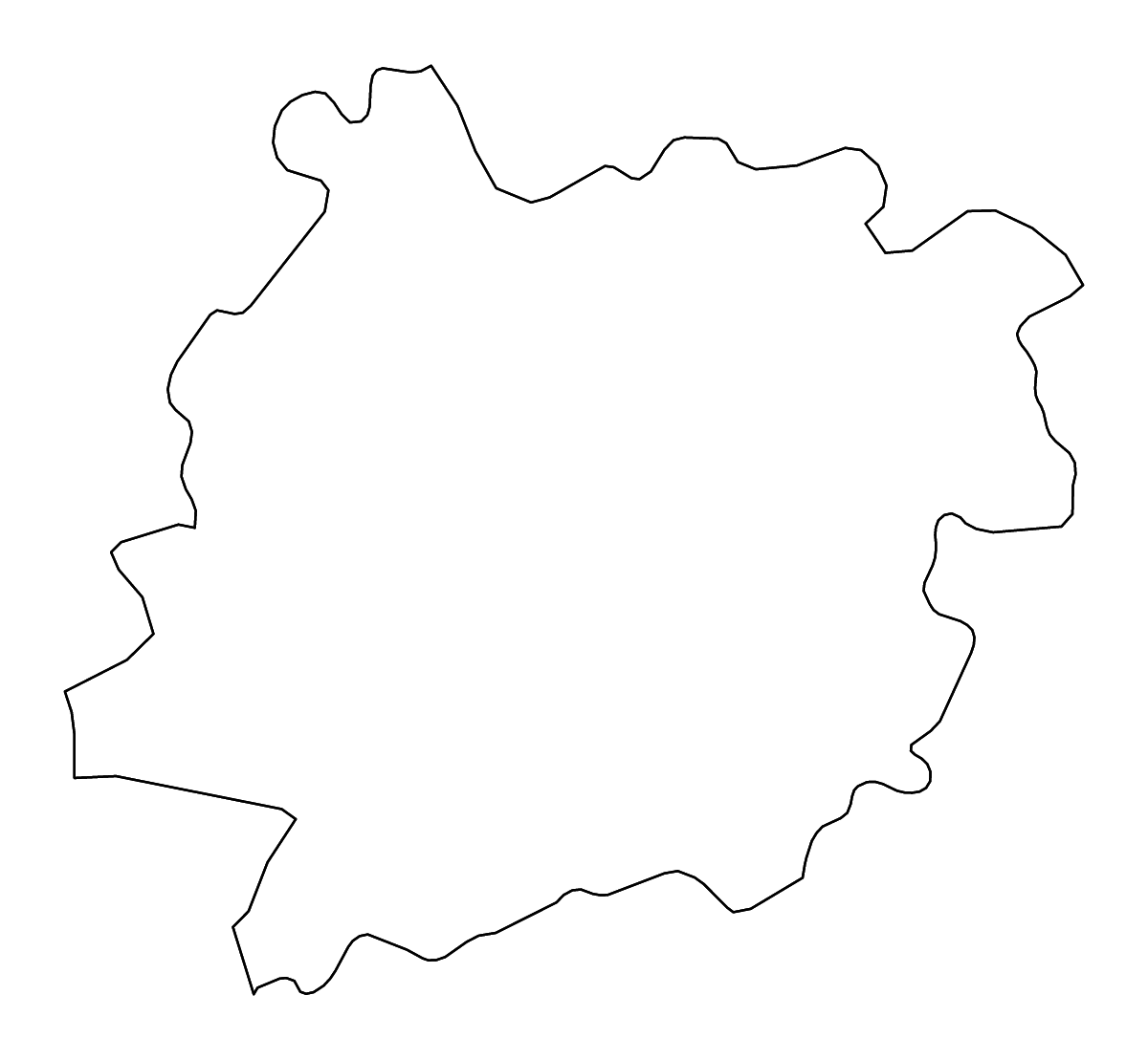 Carte de contour de Lot-et-Garonne, France avec rivières.