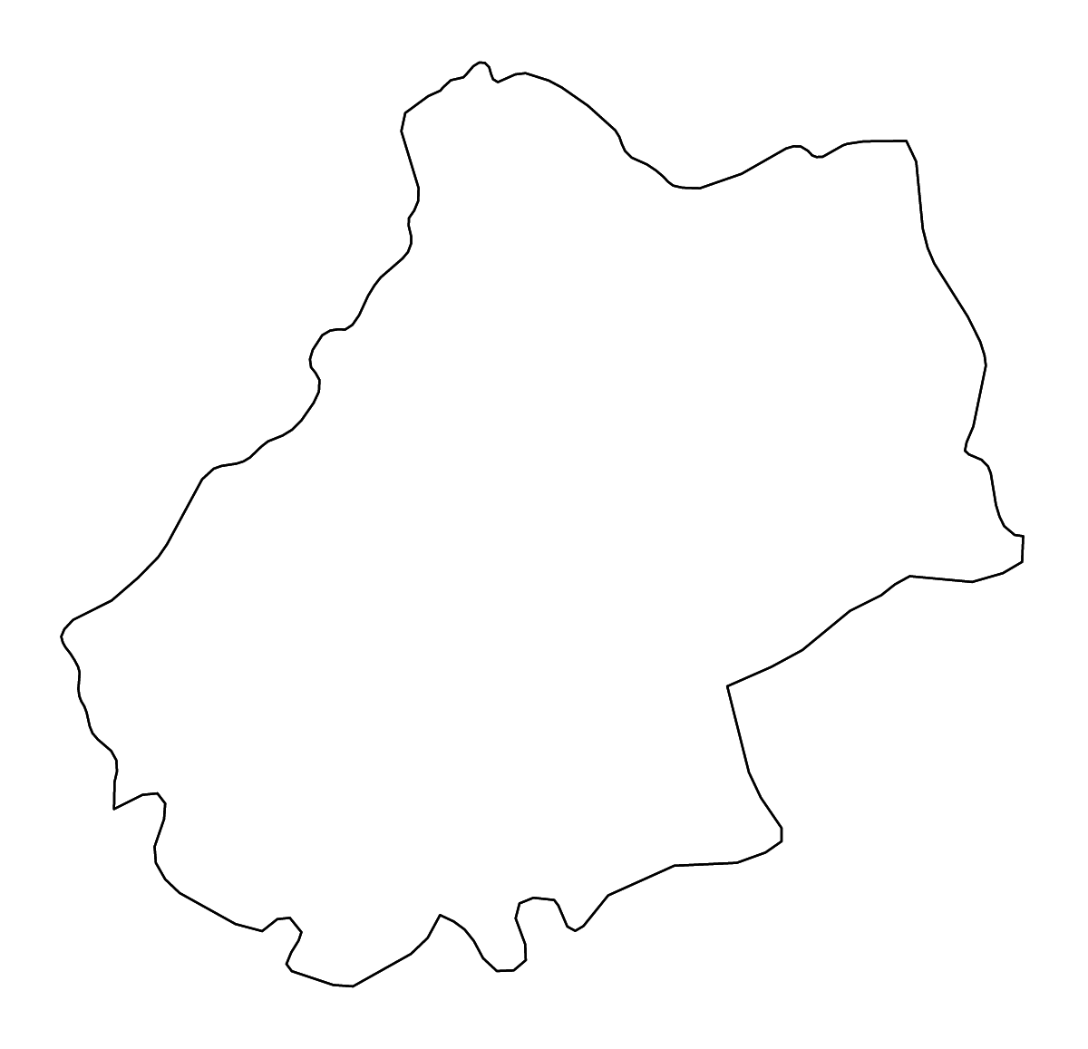 Carte de contour de Lot, France avec rivières.