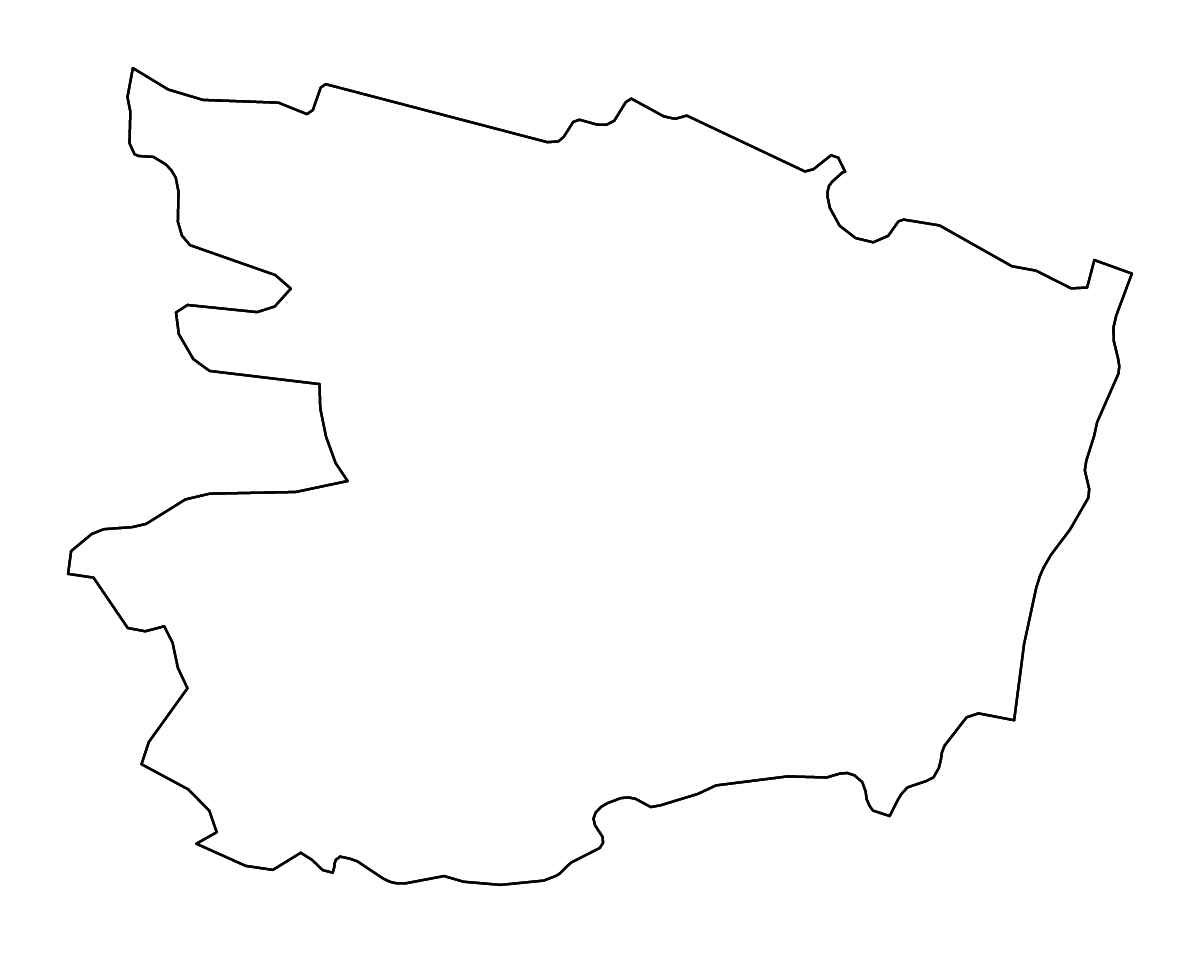 Carte de contour de Maine-et-Loire, France avec rivières.