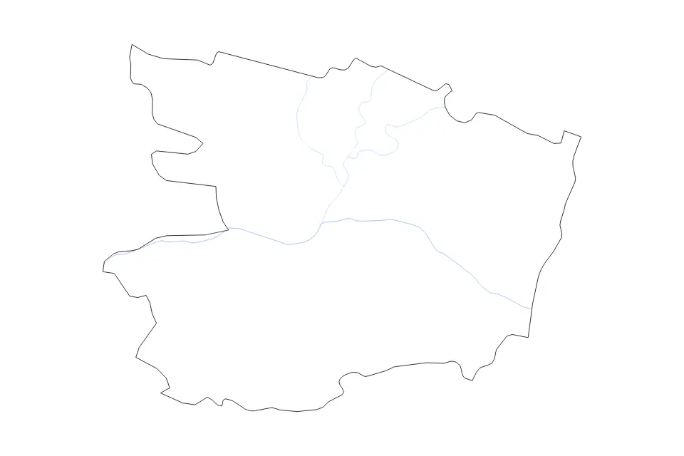 Mapa de Maine-et-Loire, France de tipo contorno y ríos para Europa, con contorno y ríos con límites limpios.