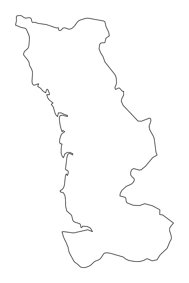 Carte de contour de Manche, France.