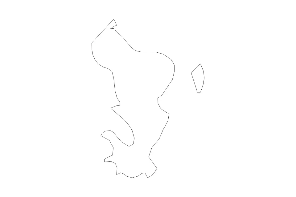 Mapa de Mayotte, France de tipo contorno para Europa, con contorno con límites limpios.