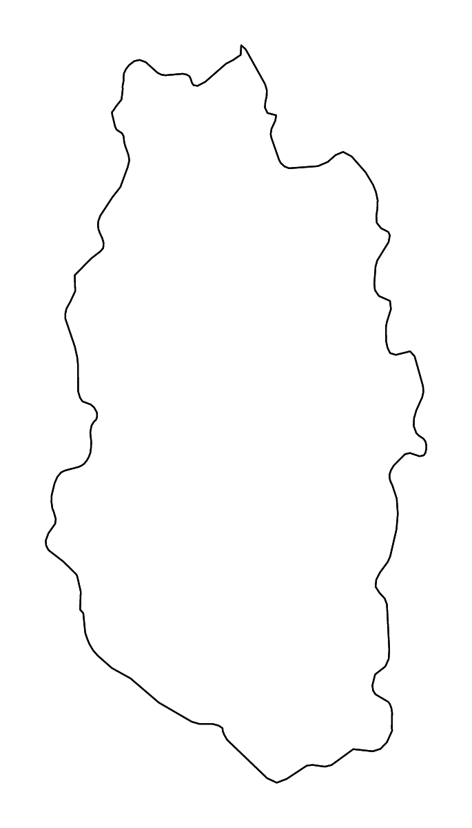Mapa de contorno de Meuse, France con ríos.