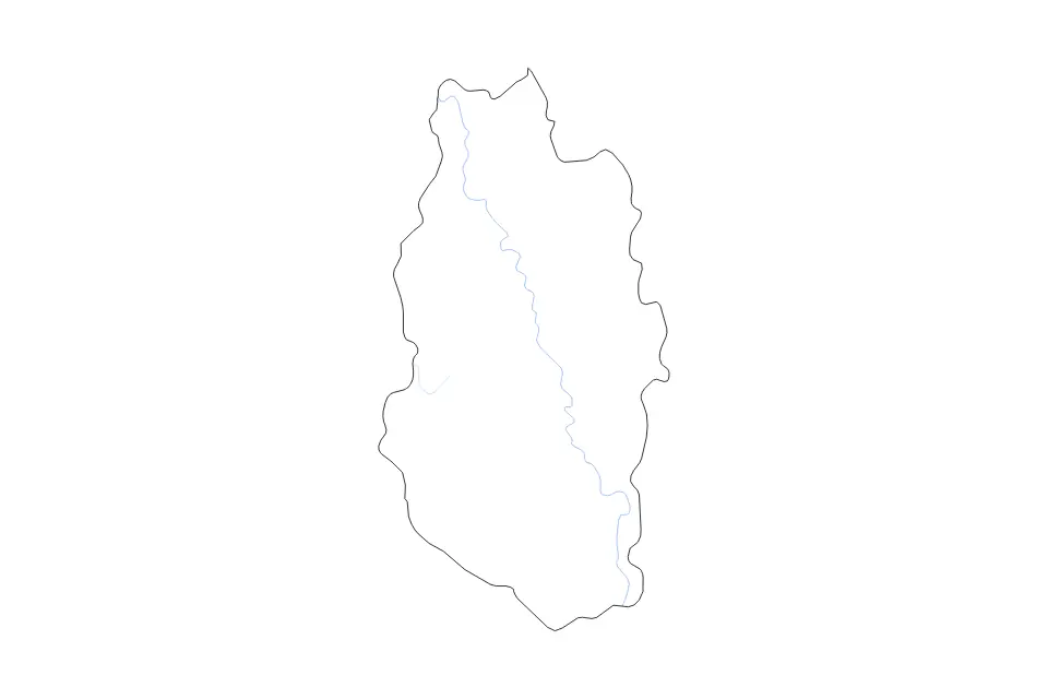 Carte de Meuse, France de type contour et rivières pour Europe, montrant contour et rivières avec des limites nettes.