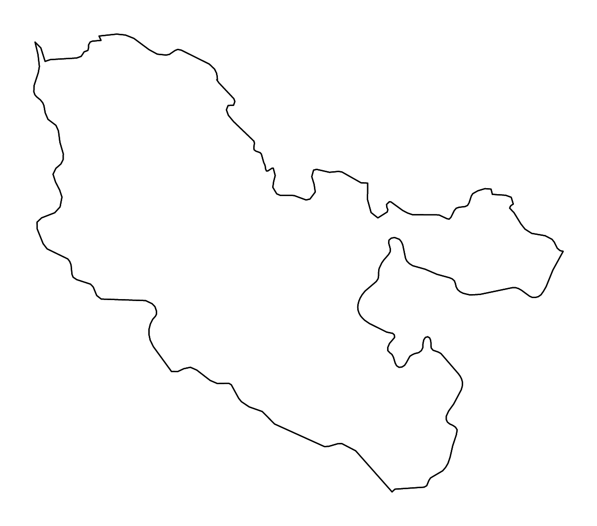 Mapa de contorno de Moselle, France con ríos.