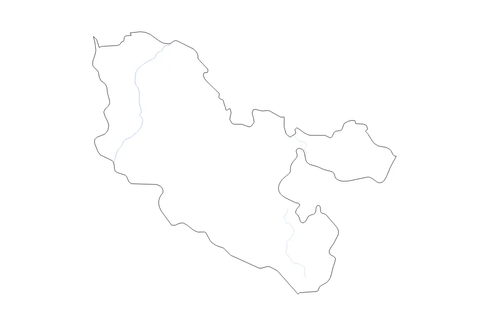 Mapa de Moselle, France de tipo contorno y ríos para Europa, con contorno y ríos con límites limpios.