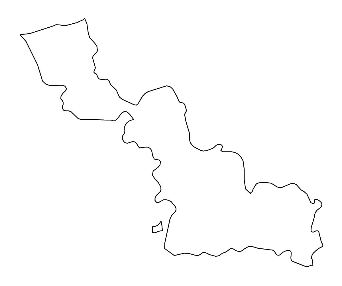 Mapa de contorno de Nord, France con ríos.
