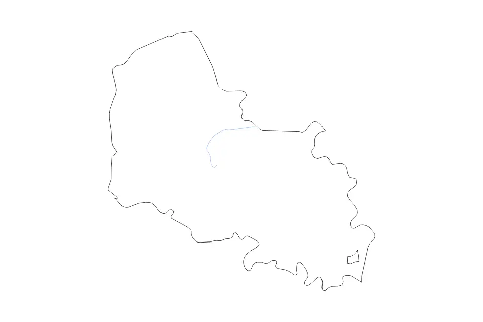 Outline map of Pas-de-Calais Metropolitan department, France with subdivision borders and rivers.